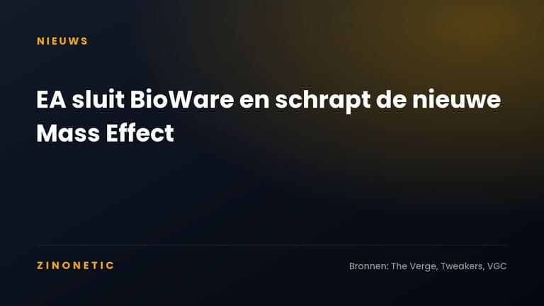 EA sluit BioWare en schrapt de nieuwe Mass Effect